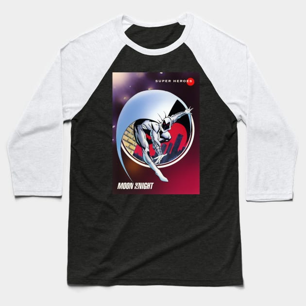 Moon Knight Baseball T-Shirt by Psychosis Media